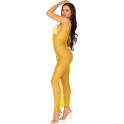 Leg Avenue - Robe Longue Filet Jaune Taille Unique